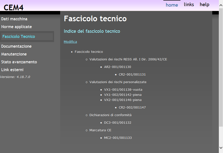 La pagina Fascicolo Tecnico (Layout 2) La pagina Fascicolo Tecnico (Layout 2)