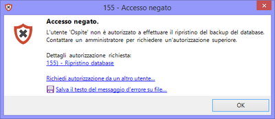 Esempio di accesso negato Esempio di accesso negato