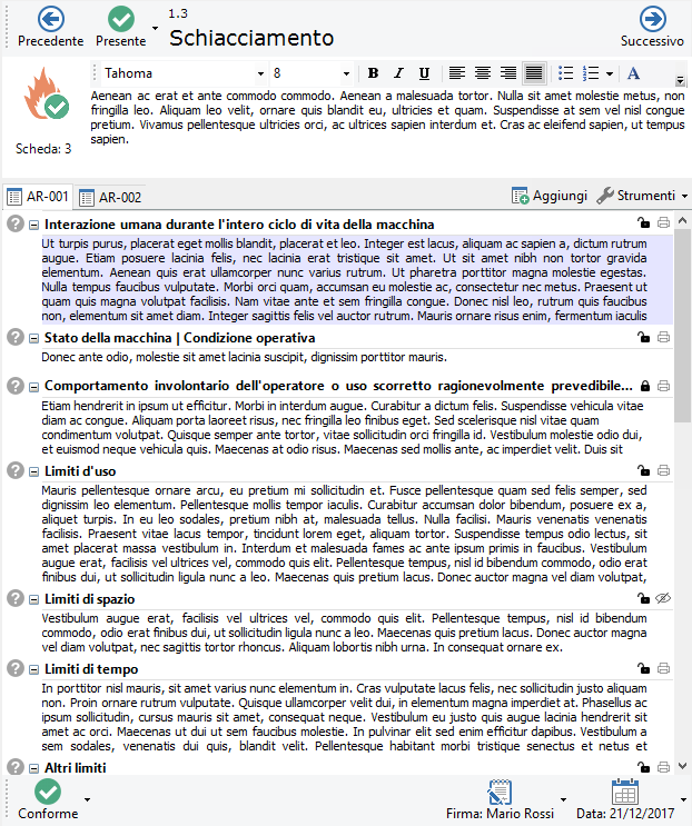 Modifica di una scheda