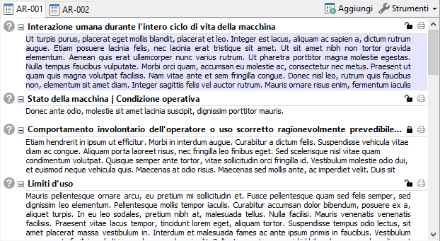 Modifica e gestione delle valutazioni del requisito Modifica e gestione delle valutazioni del requisito